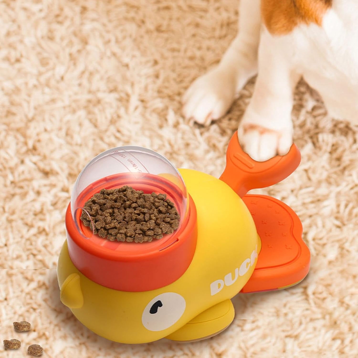 Dog Puzzle Feeder, Slow Feeding Bowl with Treat Dispenser for Pets