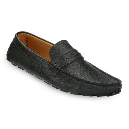 

Mio Marino Men s Casually Suave Leather Penny Loafers