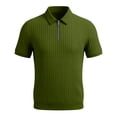 thumbnail image 5 of VgaVtl Mens Polo Shirts Knit Summer Short Sleeve Plain Casual Shirts for Men Collared Going Out Zip-Up, 5 of 6