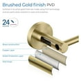 thumbnail image 2 of Bathroom Toilet Paper Holder - Wall Mounted Brass Roll Holder - Brushed Gold Finish - Renaissance Revival Style, 2 of 5