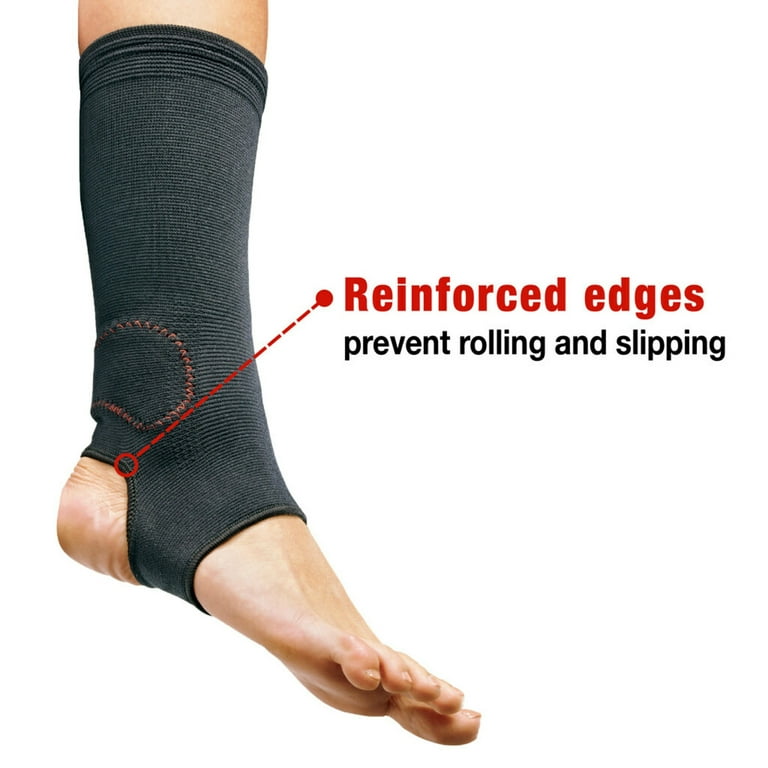 ACE Brand Compression Ankle Support, Small/Medium, Gray 