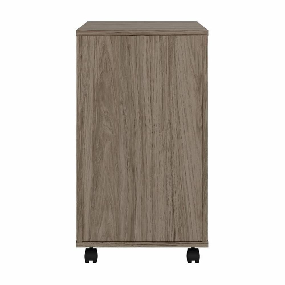 Hybrid 3 Drawer Mobile File Cabinet in Modern Hickory - Engineered Wood