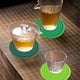 thumbnail image 4 of Manteles Individuales y Posavasos Redondos de Algodón Tejido | Juego de 6 Piezas Antideslizantes y Resistentes Al Calor con Soporte | Salvamanteles de 10 Cm para Proteger La Encimera de La Cocina y L, 4 of 6