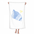 thumbnail image 1 of Whelk Conch Pattern Phonation Hand Towel Bath Facecloth Soft Cotton Washcloth, 1 of 4