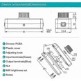 thumbnail image 2 of 3-100W LED rear dimmer (rotary variator), used for dimmable LED, incandescent, halogen lamp, 220-240V, Black, 2 of 5