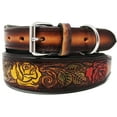 thumbnail image 2 of Small 13''- 17''  Padded Leather Hand Crafted Tooled Dog Collar 60FK39, 2 of 3
