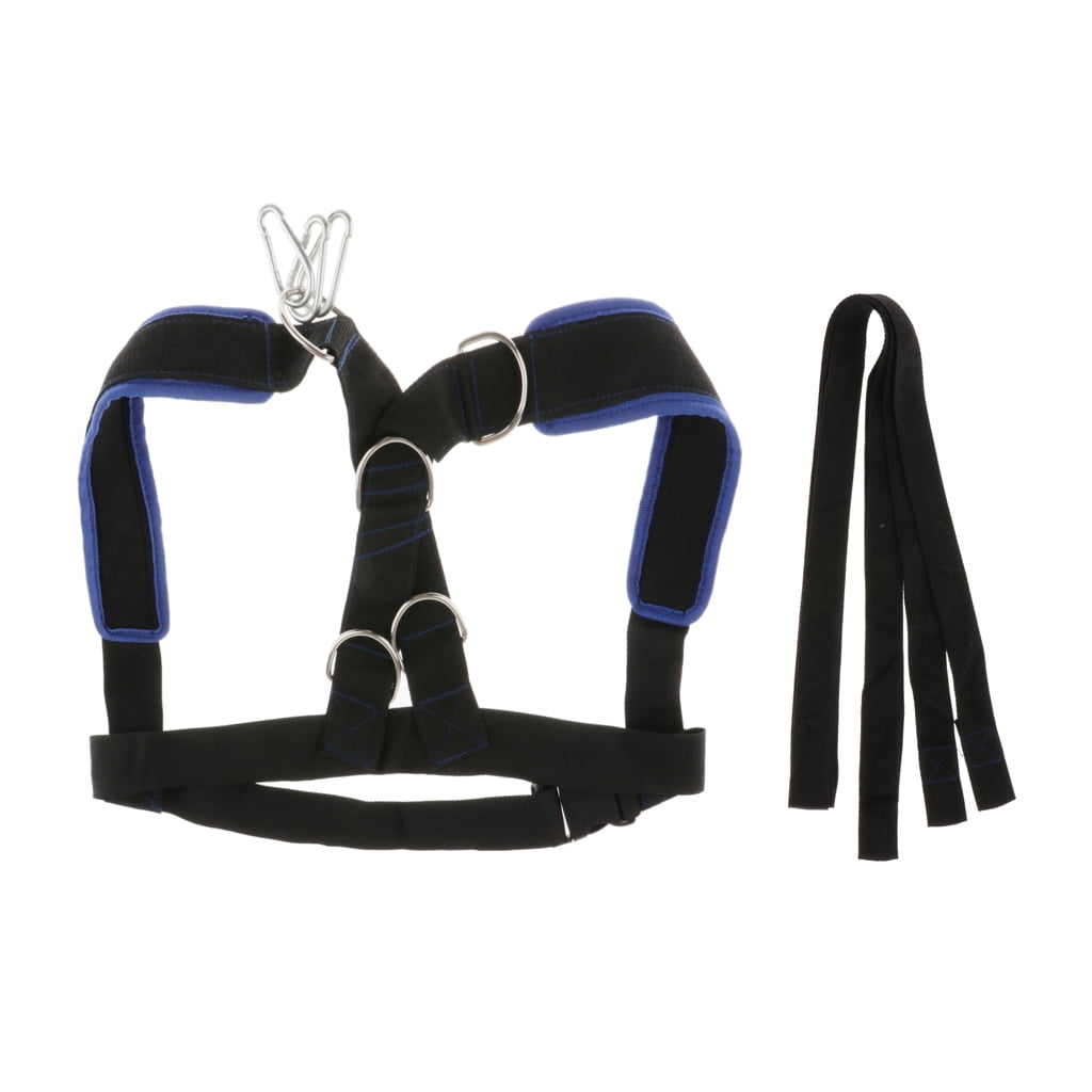 Sled Harness Vest Speed Strength Training Strap Adjustable Belt Webbing w/ Hook 