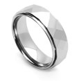 thumbnail image 2 of Men Women Tungsten Carbide Wedding Band Ring 8mm Comfort Fit Faceted Dome Ring For Men & Women, 2 of 3