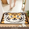 thumbnail image 7 of Tiger Bath Rugs, Cute Water Absorbent Bathroom Rug Plush Microfiber Non-Slip Soft Shower Rug, Funny Shaggy Floor Mats for Kids Room, Bedroom, Kitchen, 17.7" x 29.5", 7 of 7