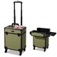 thumbnail image 1 of Byootique Rolling Makeup Train Case Cosmetic Case Portable Makeup Organizer Suitcase with Removable Wheels Cosmetic Trolley Organizer Makeup Artist Salon, Rococo Moss, 1 of 9