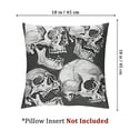 thumbnail image 4 of nygtbtfer  Throw Pillow Covers Polyester Pillow Case,Fashionable Decorative Square Pillowcases Covers for Couch Sofa Bed,Living Room Sofa,Farmhouse,,Black and White Skull White, 4 of 7