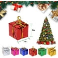 thumbnail image 2 of Mini Christmas Ornaments,72pcs Assorted Colors Metallic Foil Wrapped Ornaments,QZS Glitter Fabric Box Decorations for Xmas Tree,Party Favors, 2 of 6
