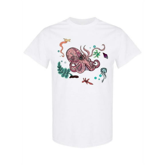 Octopus And Seaweed T-Shirt Women -Image by Shutterstock, Female x-Large
