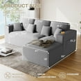 thumbnail image 4 of Wiilayok 110" L-Shape Cloud Sectional Couch with Oversized Chaise,Modern Modular Sofa with Cup Holder and Side Pouch,Comfy Boneless Upholstered Couches for Living Room,Light Grey, 4 of 8