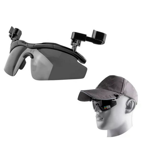 Polarized Fishing Glasses Hat Visors Sport Clips Cap Clip on Sunglasses For Men Fishing Biking Hiking Golf Tennis Eyewear