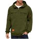 thumbnail image 2 of pstuiky camisetas de manga larga para hombre, Sudadera con capucha, cremallera de un cuarto y múltiples bolsillos de manga larga de color liso para hombre Tops de hombre xxxxxl, 2 of 4