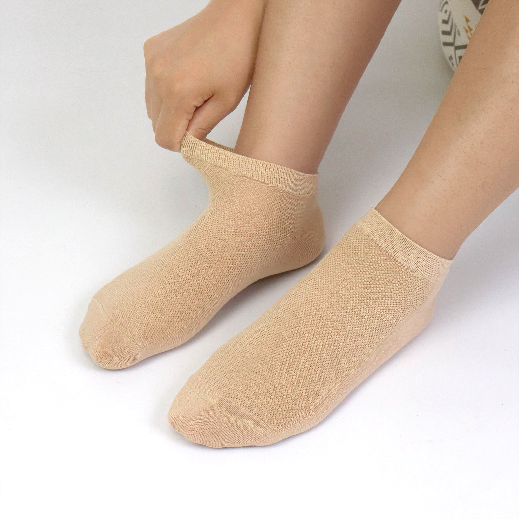 Breathable Viscose Bamboo Mesh Socks for Women – Lightweight, Low-Cut Ankle Odor Free – 50-Pair Bulk Set