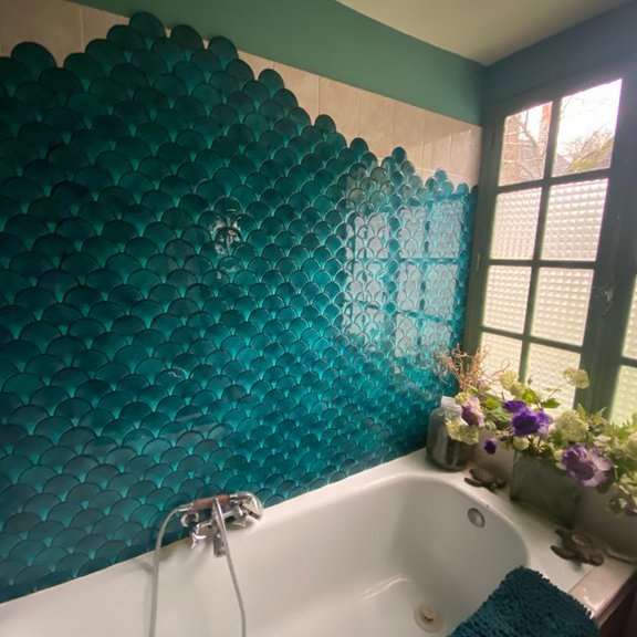 Mosaicowall 10-Sheet Peel and Stick Tile - 11.9"x11.8" Premium Kitchen Self Adhesive Backsplash Tile