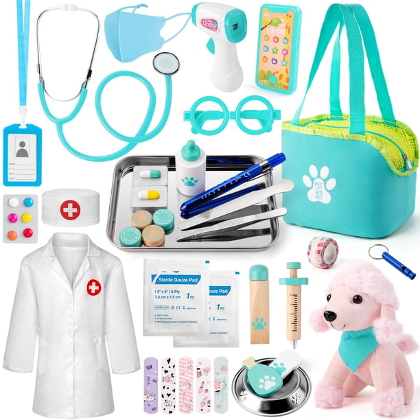 Kit médico Sundaymot para niños con 37 piezas y juguete para perros