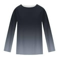 thumbnail image 5 of UYISJ Women's Long Sleeve Shirts Crew Neck Basic Tops Casual Loose Fit Tees Outfits Fall Clothes Z-Black XXL, 5 of 5