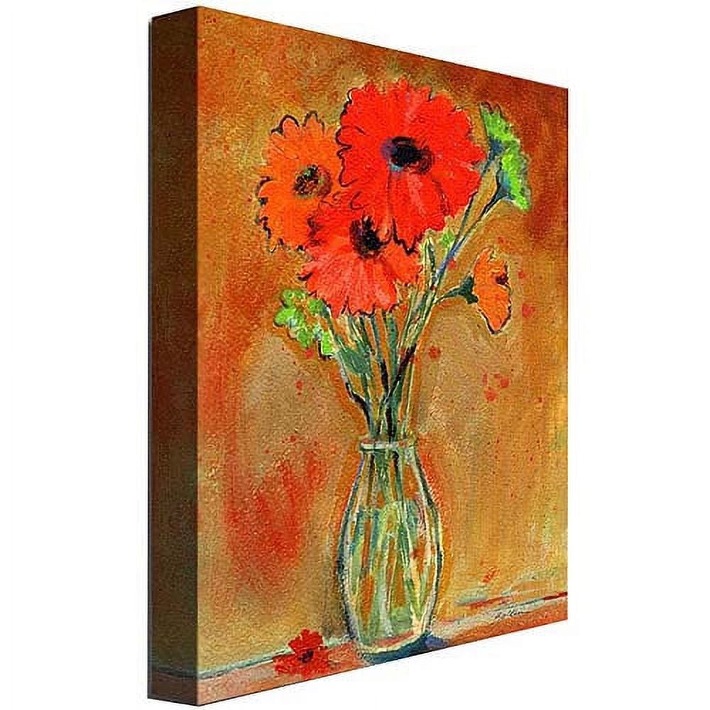 Trademark Art "Daisy Vase" Canvas Wall Art by Shelia Golden