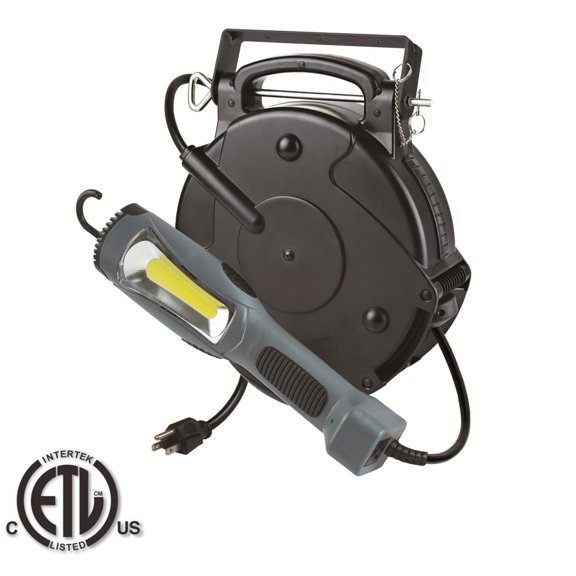 New Item Heavy Duty Professional 1300 Lumen LED Garage Light and 50Ft Cord Reel