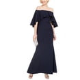 thumbnail image 1 of Vince Camuto Womens Solid Gown Dress navy 12, 1 of 1