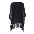 thumbnail image 2 of Miraclebody by Miraclesuit Women's Felicity Fringed Poncho Sz Small Black, 2 of 3