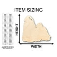 thumbnail image 2 of Unfinished Wood Shih Tzu Dog Shape - Craft - up to 46" DIY 12" / 1/2", 2 of 3