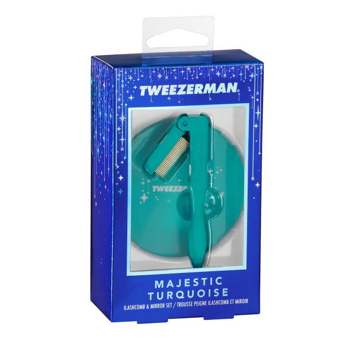 Tweezerman Majestic Turquoise iLashcomb and Compact Mirror Set