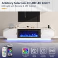 thumbnail image 2 of Blotout 80.7" Fireplace TV Stand with 40" Electric Fireplace, LED Lights, Storage Cabinet for TVs Up to 90", Modern Entertainment Center, 2 of 8