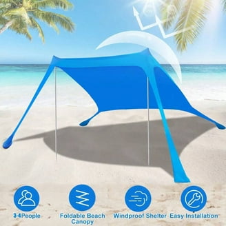 Sun Ninja Water Resistant 4' x 2.6' Beach Tent, Green - Walmart.com