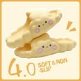 thumbnail image 2 of ZHOGXU Kids Boys Girls Cute Cloud Slippers 3D Cloud Non Novelty Open Toe Summer Lightweight Sole Slippers Casual Beach Indoor Shoes,Yellow,34, 2 of 5
