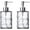 2pc 330ml, variant on Bottled Soap Dispenser, 2 Glass Soap Dispenser with Stainless Steel Pump, Hand Soap Dispenser for Liquid Lotion, Kitchen and Bath Accessories(330ml+400ml)