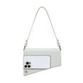 thumbnail image 5 of Triangular Geometric Under Arm Hobo Bag - PU Vegan leather - Off White, 5 of 7