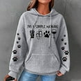 thumbnail image 1 of Sweats à Capuche pour Femmes à Manches Longues à Col Rond Décollent Sweat-Shirt à Capuche Unique Tops Pull-Over Blouse, 1 of 3