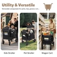 thumbnail image 2 of LINLUX 2 Kids Wagon Stroller, Foldable Outdoor 2-Seat Stroller Wagon, Removable Canopy, 55 Pound, Black, 2 of 7