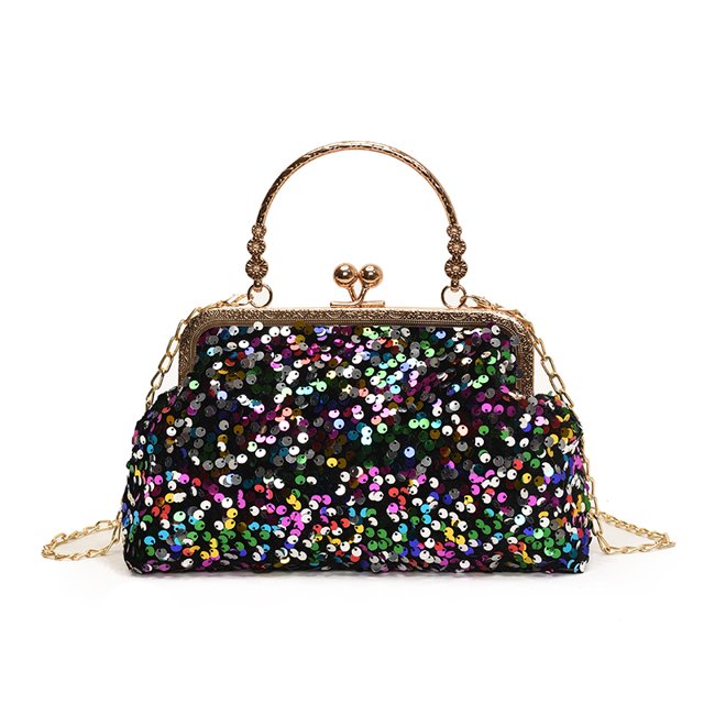 Bolso La Tarde Embrague Noche Cartera Con Lentejuelas para Mujeres Piesta Bodas