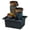 B, variant on Lypsnake Tabletop Fountain with Layered Textured Bowls, 3 Tier Desktop Waterfall with LED Lights & Quiet Recirculating Pump, Water Fountain For Home Office Desk Meditation & Relaxation Decoration
