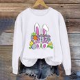 thumbnail image 4 of EGNMCR Easter T-Shirts à Imprimé pour Femmes T-Shirts Graphiques pour Femmes T-Shirts pour Femmes Col Rond Easter Haut à Manches Longues Imprimé Chandails T-Shirts pour Femmes, 4 of 5
