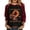 Vermilion, variant on Women's On A Dark Desert Highway Cool Wind in My Hair Flying Witch Shirt, Vintage Halloween Clothes Raglan 3/4 Length Sleeve Tops Casual Holiday Moon Print Tshirt Crew Neck Halloween Witch Tee S