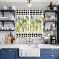 thumbnail image 2 of Yellow Lemons Kitchen Curtains Window Panels, Summer Botanical Black White Plaid Rustic Insulated Window Treatment Curtain, Grommet Curtains for Bedroom/Living Room/Bathroom, 2 Piece 52"Wx84"L, 2 of 8