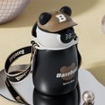 thumbnail image 4 of Frasco térmico de 450 ml Taza aislada linda para el gimnasio de la escuela de la oficina en el hogar (negro) Likrtyny Para Estrenar, 4 of 8