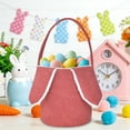 thumbnail image 1 of COM1950s Easter Basket with Rabbit Ears,Cute Corduroy Handheld Storage Basket for Easter Egg Hunts and Spring Decorations,Foldable Holiday Gift and Party Supply for Festive Celebrations, 1 of 7