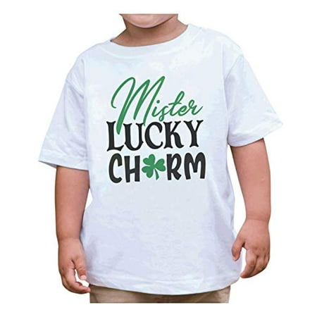 

7 ate 9 Apparel Kids Funny Mister Lucky Charm St Patrick s Day White T-Shirt 4T