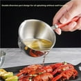 thumbnail image 3 of 300ML Stainless Steel Butter Warmer Pot with Wooden Handle and Dual Pour Spouts, 3 of 7