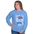 thumbnail image 5 of Love Faith Hope Christian Belief Women Crewneck Sweatshirt Brisco Brands L, 5 of 6
