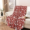 thumbnail image 2 of Red Christmas Silhouette Pattern Round Blanket,Comfortable Soft Flannel Throw Blanket,All Season,Warm Lightweight Blankets for Sofa Bed Couch Living Room Chair 47"x47", 2 of 5