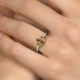 thumbnail image 4 of Gem Stone King 1.85 Ct Oval Brown Tiger Eye Green Peridot 925 Sterling Silver Ring (Size 5), 4 of 6