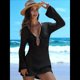thumbnail image 4 of Traje de Baño de de Punto para Mujer, Vestido de Crochet, para Vacaciones de Verano 2025 Negro XL, 4 of 10